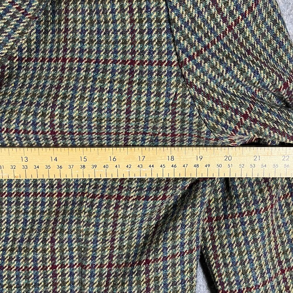 Vintage Lizsport Liz Claiborne 100% Wool Houndstooth Plaid Blazer Jacket Size 12 - Picture 10 of 10